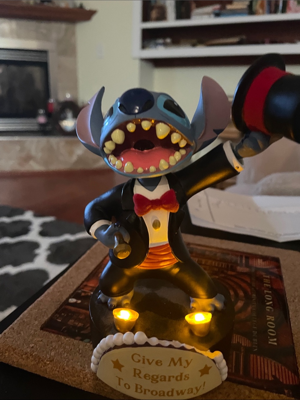 Stitch Broadway Figurine in Black & Blue - Decorative Home Accent